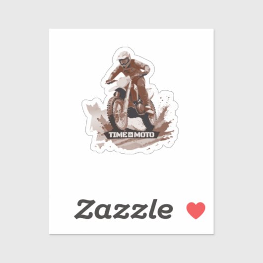Time to Moto Dirt Bike Sticker (Feuille)
