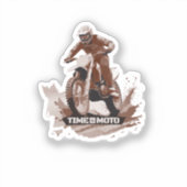 Time to Moto Dirt Bike Sticker (Recto)