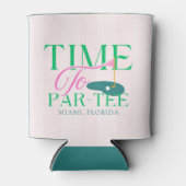 Time to Par-Tee Fun Golf Themed Bachelorette Blikjeskoeler (Voorkant)