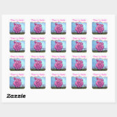 Time to Party pig Party Envelope Seal Vierkante Sticker (Vel)