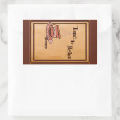 Time to Relax brown Rectangular Sticker Label (Tas)