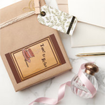 Time to Relax brown Rectangular Sticker Label