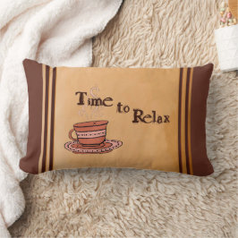 Time to Relax "Chocolate Bar" Brown Lumbar Pillow Kussen