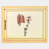 Time to Relax "Chocolate Bar" Fleece Blanket  Deken (Voorkant (Horizontaal))