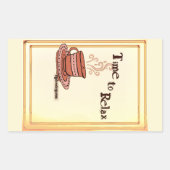 Time to Relax yellow Rectangular Sticker Label (Voorkant)