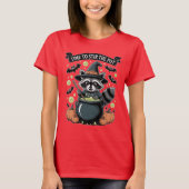 Time to Stir The Pot Cute Raccoon Funny Halloween T-shirt (Voorkant)