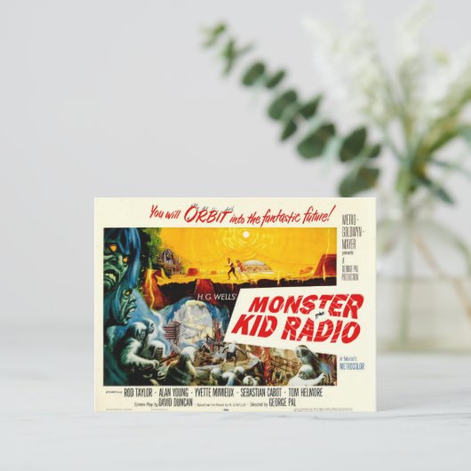 Time Travel Briefkaart van Monster Kind Radio (Staand voorkant)
