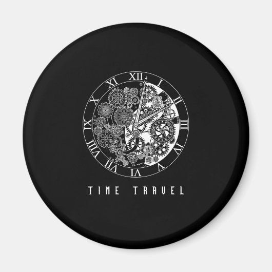 Time Travel Clock Watch Future Past Fiction Gift Magneet (Voorkant)