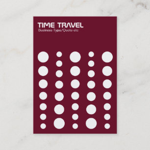 Time Travel v1.2 - White on Dark Red 65001d Visitekaartje
