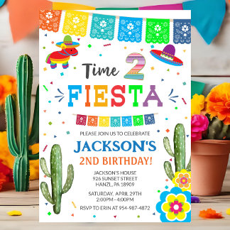 Time Two Fiesta | Invitation pour les 2 ans sur le