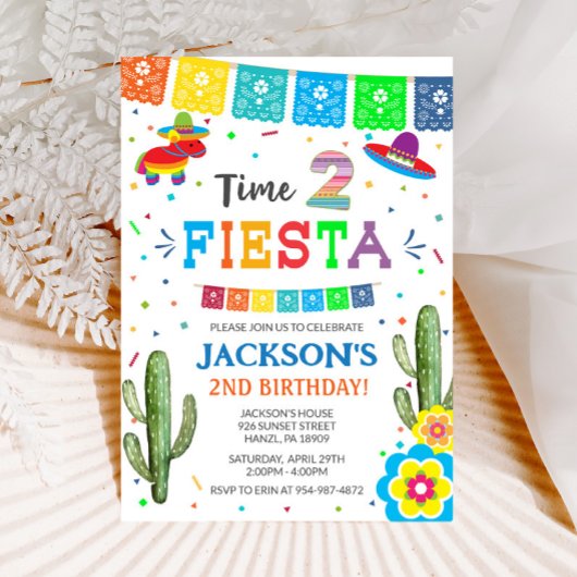 Time Two Fiesta | Invitation pour un 2ème annivers