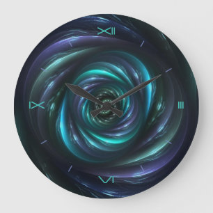 Time Warp Digital Art Wall Clock Grote Klok