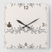 Time Well Read – Personalized Acrylic Wall Clock Vierkante Klok (Voorkant)