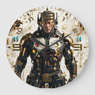 Timeborg: Retro futurisme wandklok Grote Klok
