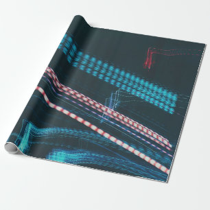 Timelapse fotografie van blauw en wit licht cadeaupapier