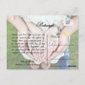 Timeless 2 foto bruiloft Dank u Briefkaart (Achterkant)