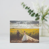 Timeless 2 Photo Mariage carte postale Merci (Debout devant)