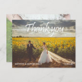 Timeless 2 Photo Mariage carte postale Merci (Devant / Derrière)