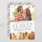 Timeless 3-foto opslaan de datum save the date (Voorkant / Achterkant)