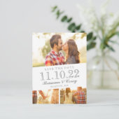 Timeless 3-Foto sparen de Datum Aankondigingskaart (Staand voorkant)