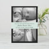 Timeless Band Birth Announounance - Blue Aankondiging (Staand voorkant)