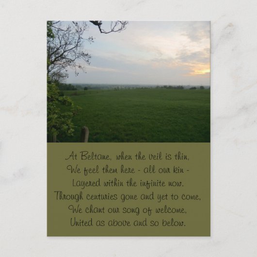 Timeless Beltane Sunset Briefkaart (Voorkant)