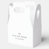 Timeless Black and White Monogram Modern Wedding Bedankdoosjes (Geopend)