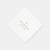 Timeless Black and White Monogram Modern Wedding Servet (Hoek)