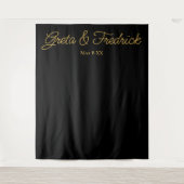 Timeless Black Gold Photo Backdrop Wandkleed (Voorkant)