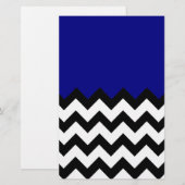 Timeless Black White Chevron op Navy Blue Pattern (Voorkant / Achterkant)