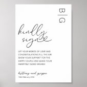 Timeless Black White Weduwboek Poster (Voorkant)