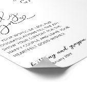 Timeless Black White Weduwboek Poster (Hoek)