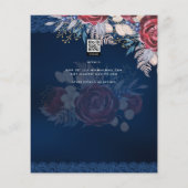 Timeless Blue Burgundy Floral Lace Wedding (Achterkant)