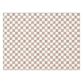 Timeless Brown and Beige Checkered Pattern Tafelkleed (Voorkant (Horizontaal))
