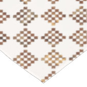 Timeless Brown and Beige Checkered Pattern Tafelkleed (Gekanteld)