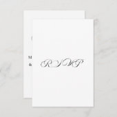 Timeless Calligraphy Classic White Wedding RSVP (Voorkant / Achterkant)