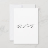 Timeless Calligraphy Classic White Wedding RSVP Kaartje (Voorkant)