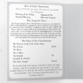 Timeless Catholic Monogrammed Trifold Program Drieluik Programma (Binnenzijde eerst)