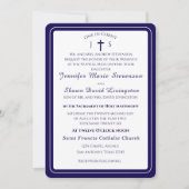 Timeless Catholic Monogrammed Wedding Invitation (Devant)