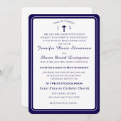 Timeless Catholic Monogrammed Wedding Invitation (Devant / Derrière)