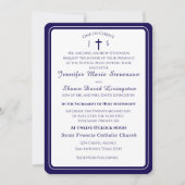 Timeless Catholic Monogrammed Wedding Invitation (Devant)