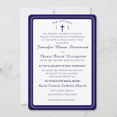 Timeless Catholic Monogrammed Wedding Invitation