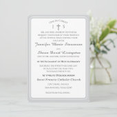 Timeless Catholic Monogrammed Wedding Invitation (Debout devant)