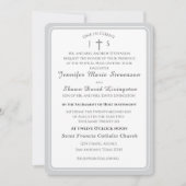 Timeless Catholic Monogrammed Wedding Invitation (Devant)