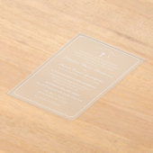 Timeless Catholic Monogrammed Wedding Invitation Acryl Uitnodigingen (Laagn)