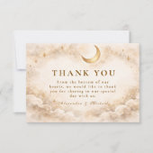 Timeless Celestial Romance Wedding Bedankkaart (Voorkant)