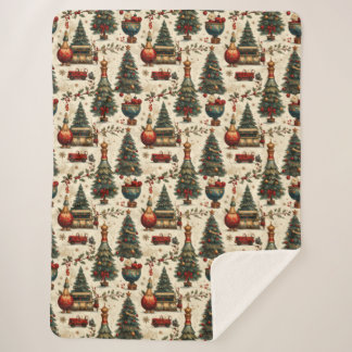 Timeless Christmas Vibes Sherpa Deken