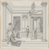 Timeless Elegance: Black & White Traditional Paint Sticker (Voorkant)