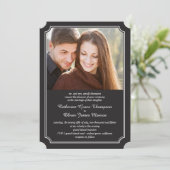 Timeless Elegance Photo Wedding Invitations Kaart (Staand voorkant)