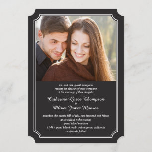Timeless Elegance Photo Wedding Invitations Kaart